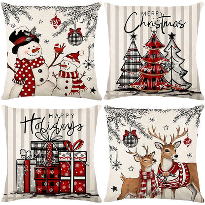 🎄Krásný vánoční povlak na polštář s potiskem