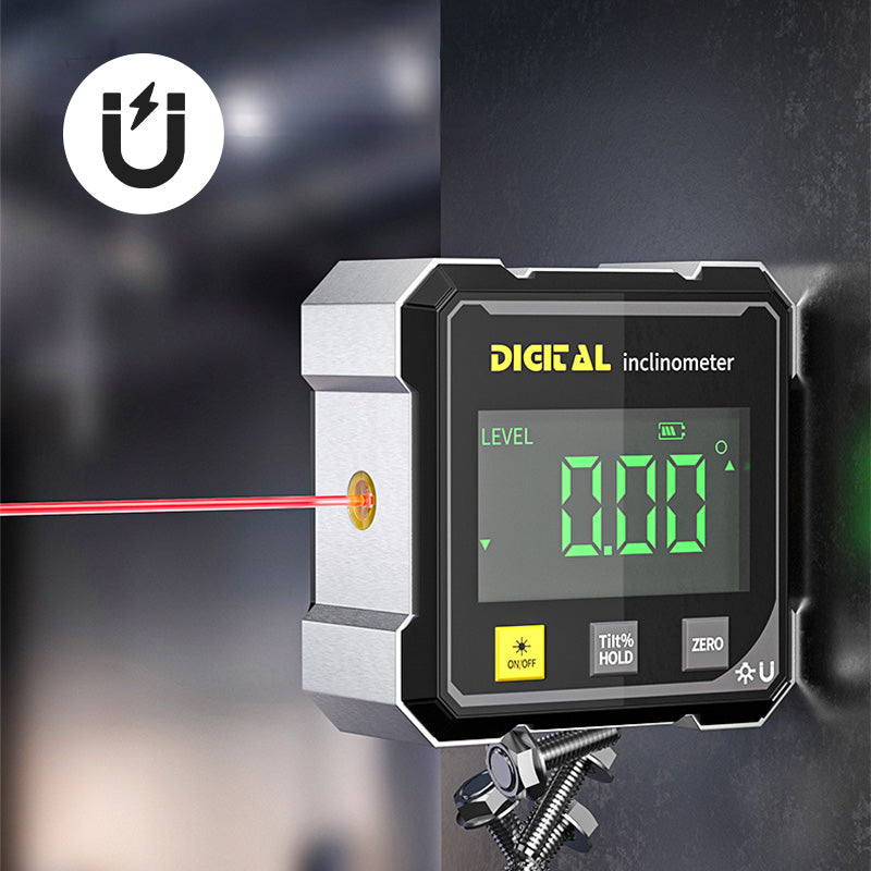 4stranný magnetický digitální úhloměr s laserem