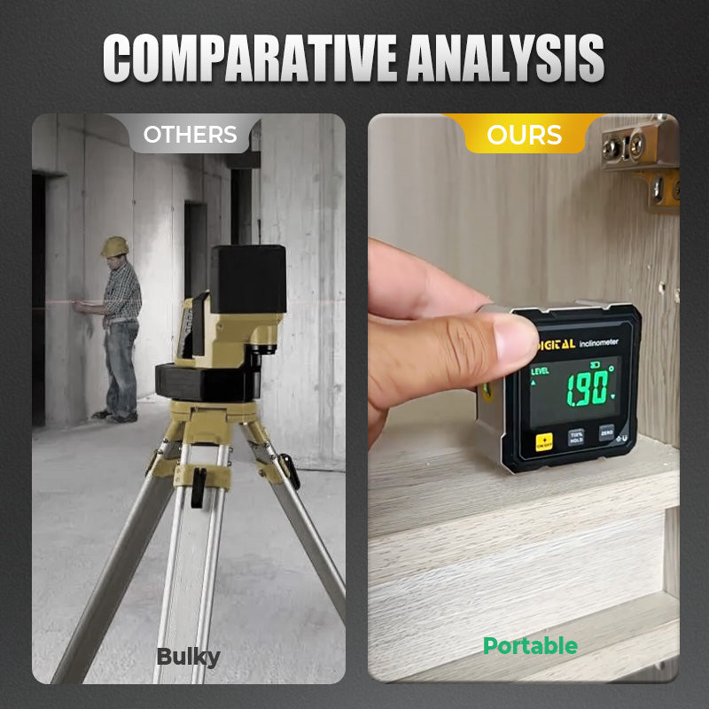 4stranný magnetický digitální úhloměr s laserem