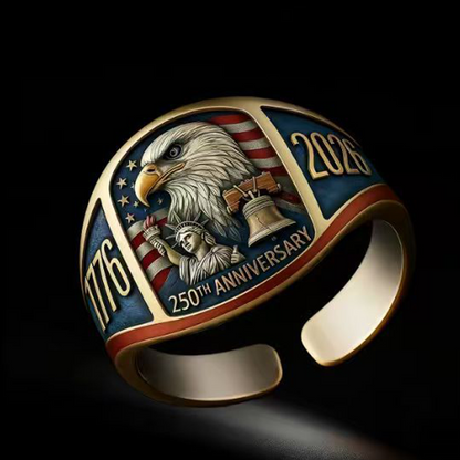 250. výročí 1776–2026 Pamětní prsten s orlem