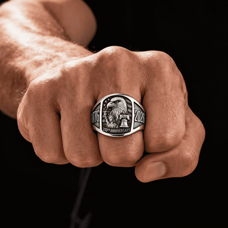 250. výročí 1776–2026 Pamětní prsten s orlem
