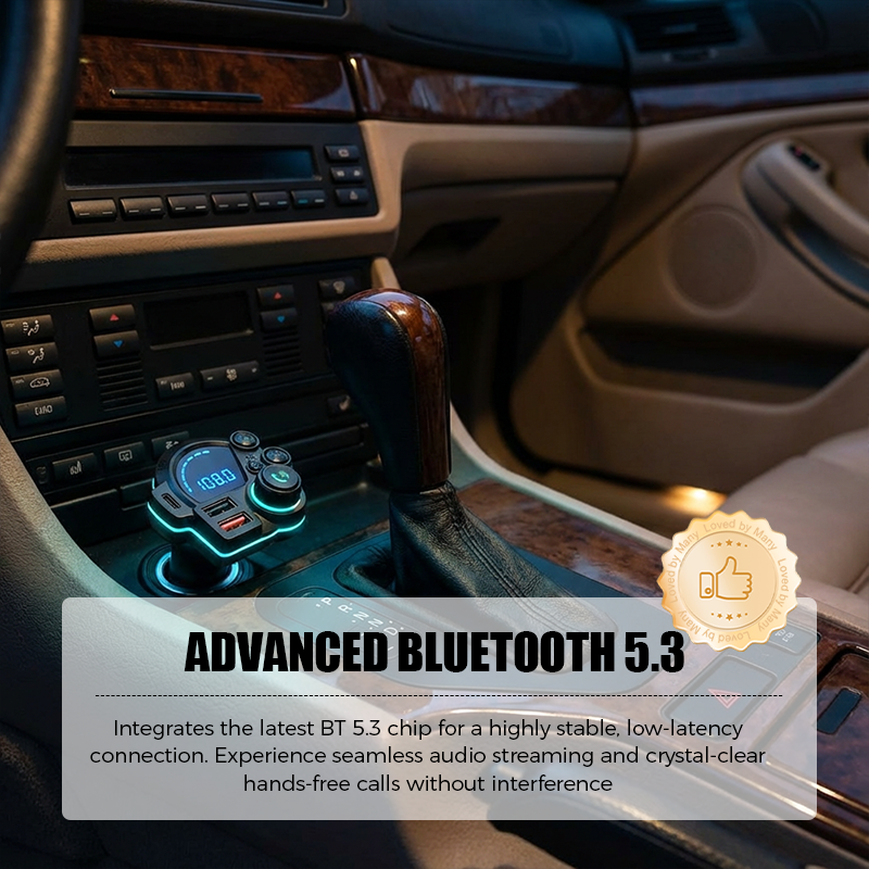 Univerzální dvouportový FM Bluetooth vysílač do auta