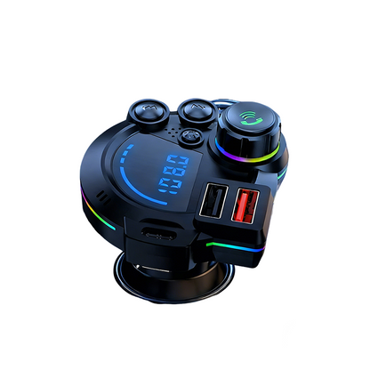 Univerzální dvouportový FM Bluetooth vysílač do auta