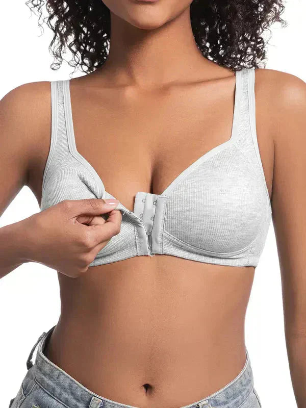 ❤️Nastavitelná push-up podprsenka s předním zapínáním – bezešvá, bez kostic, pro jarní a letní pohodlí