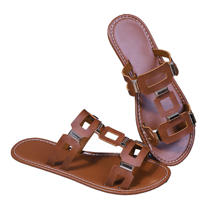 👡 Dámské sandály s geometrickými výřezy – prodyšné, lehké a stylové | Letní, protiskluzové, vhodné do města i na pláž 🌞✨🛡️