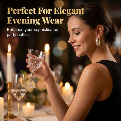 💎 Náušnice s Kameny – Duté Kruhové | Elegantní & Lehké – Perfektní Pro Každodenní Nošení i Speciální Příležitosti ✨👂