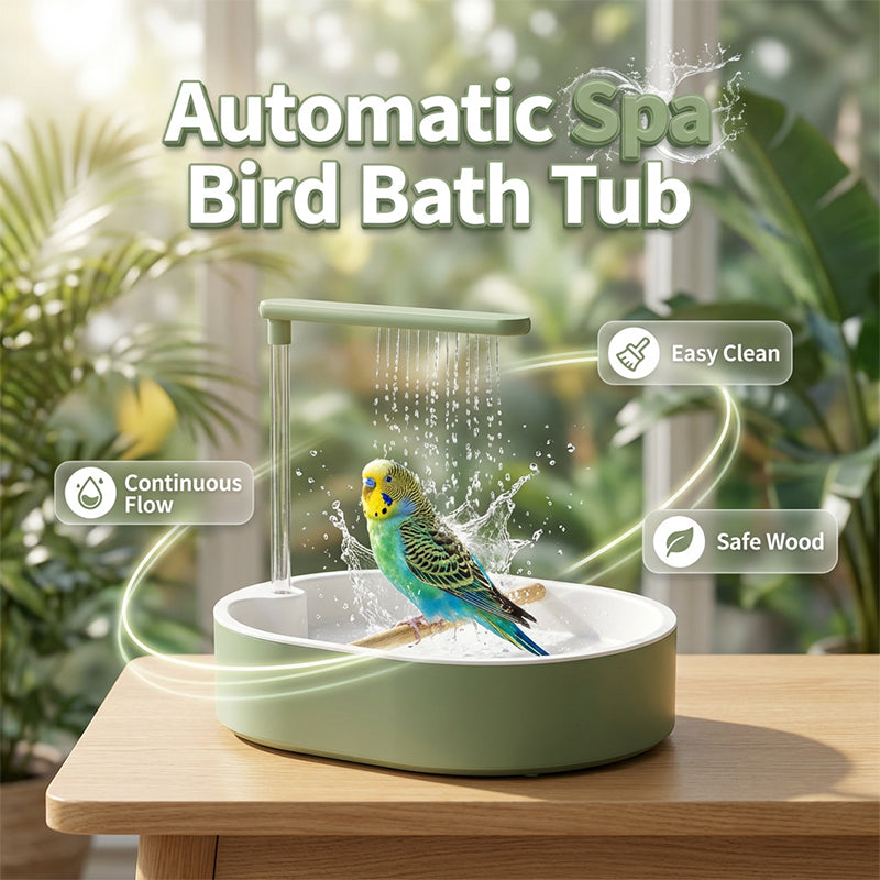 🦜 Elektrická Ptačí Lázeň – Se Sprchou | Automatická Koupel Pro Vaše Ptáky – Osvěžující & Bezpečná 🚿💧✨