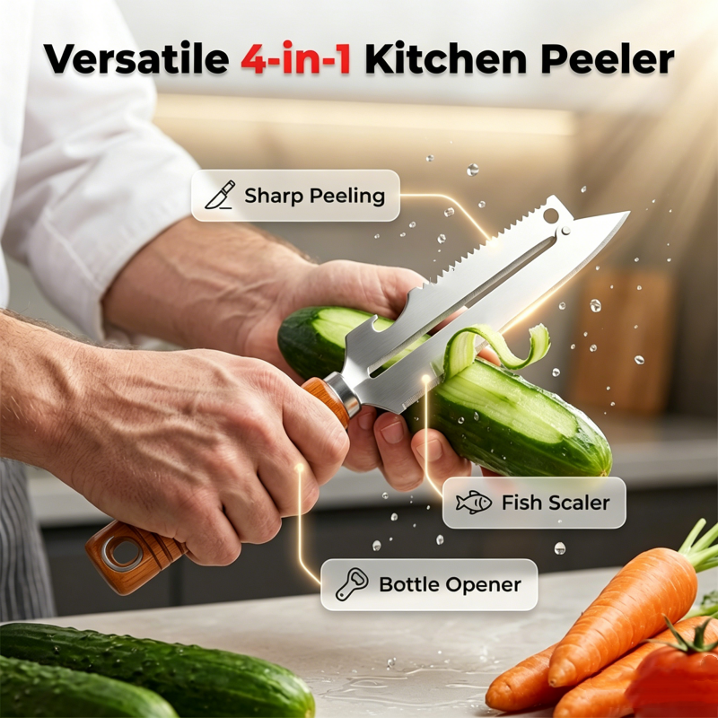 🥕 4v1 multifunkční škrabka na zeleninu a ovoce do kuchyně – platba na dobírku 🔪✨