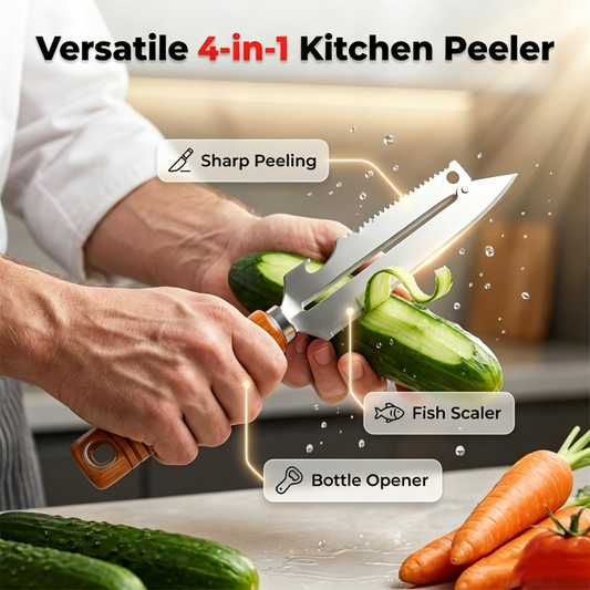🥕 4v1 multifunkční škrabka na zeleninu a ovoce do kuchyně – platba na dobírku 🔪✨